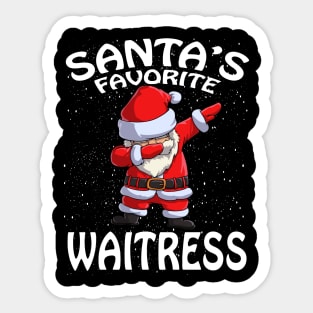 Santas Favorite Waitress Christmas Sticker